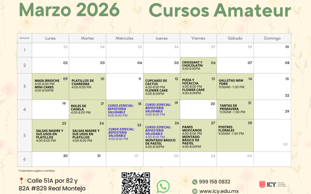 Descubre los Cursos Amateur de Marzo 2026 en ICY