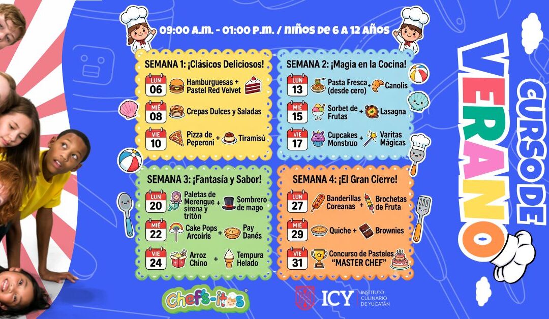 ¡Las vacaciones más deliciosas! Descubre el Curso de Verano Chefsitos en ICY